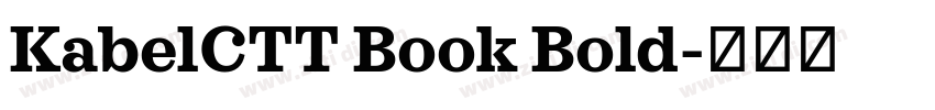 KabelCTT Book Bold字体转换